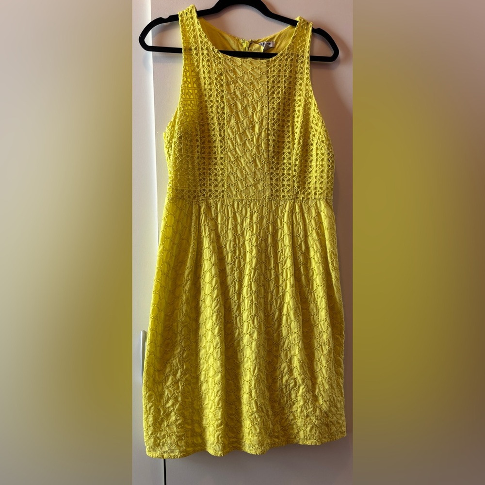 Old Navy Yellow Textured Dress
